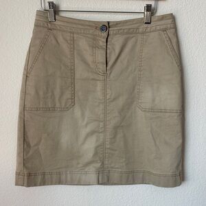 Boden A-Line Cargo Khaki Mini Skirt, size US 4R
